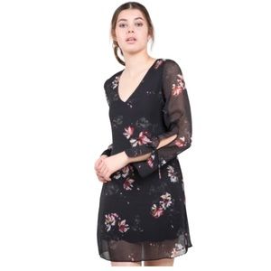 Gentle Fawn Women’s Size Large Tatiana Black Floral Dress NWOT